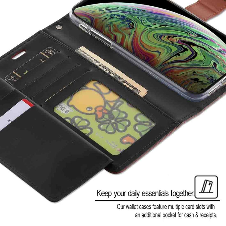 For iPhone XS Max GOOSPERY RICH DIARY Crazy Horse Texture Horizontal Flip Leather Case with Card Slots & Wallet