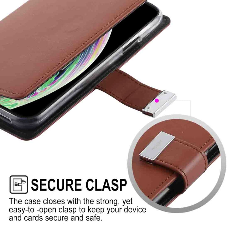 For iPhone XS Max GOOSPERY RICH DIARY Crazy Horse Texture Horizontal Flip Leather Case with Card Slots & Wallet