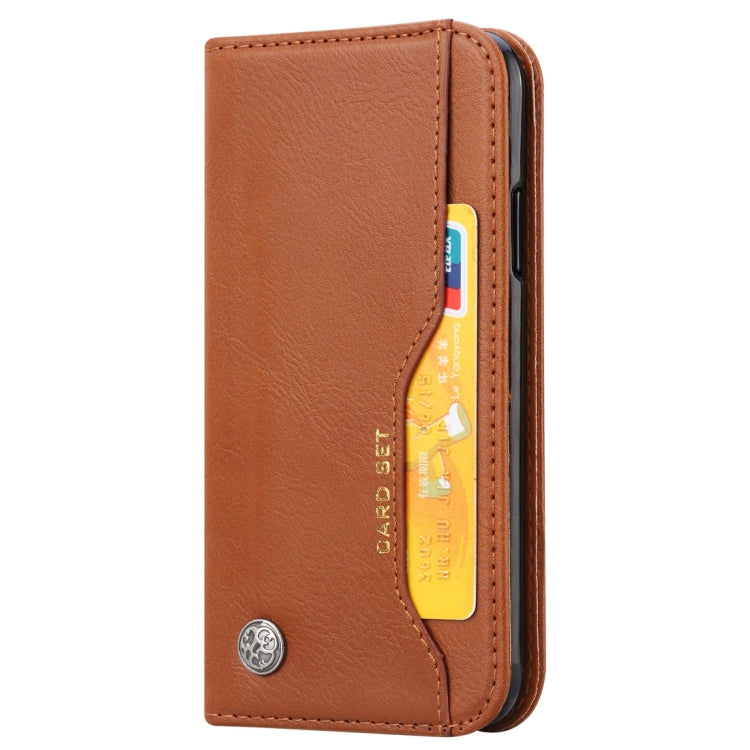 For iPhone XS Max Knead Skin Texture Horizontal Flip Leather Case with Photo Frame & Holder & Card Slots & Wallet