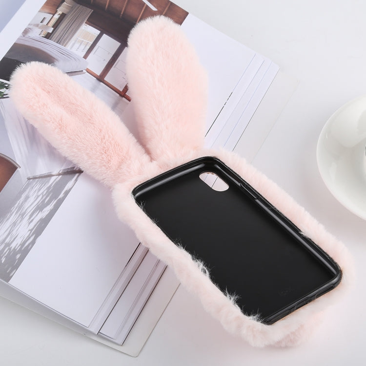 For iPhone XS Max Cute Rabbit Ears Style Plush Case