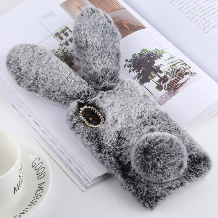 For iPhone XS Max Cute Rabbit Ears Style Plush Case