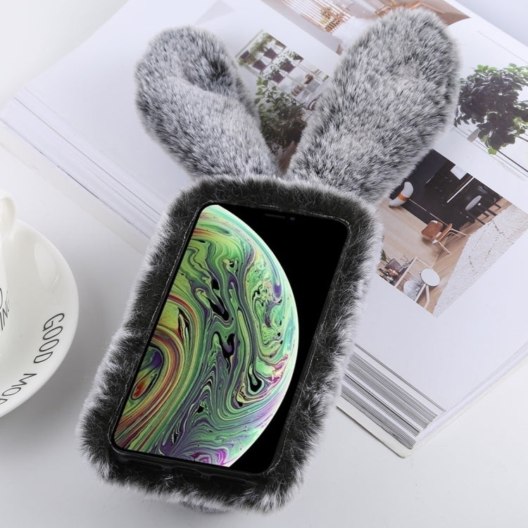 For iPhone XS Max Cute Rabbit Ears Style Plush Case