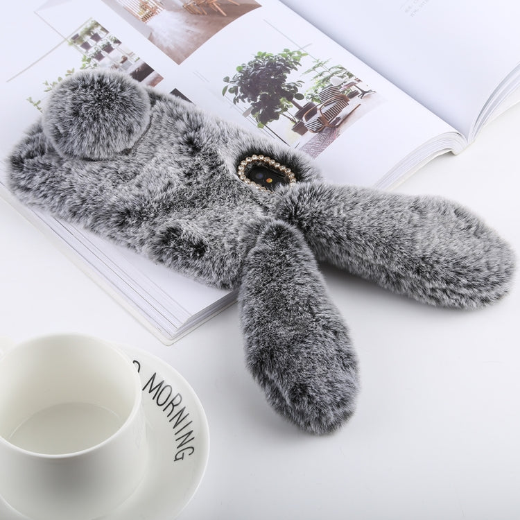 For iPhone XS Max Cute Rabbit Ears Style Plush Case
