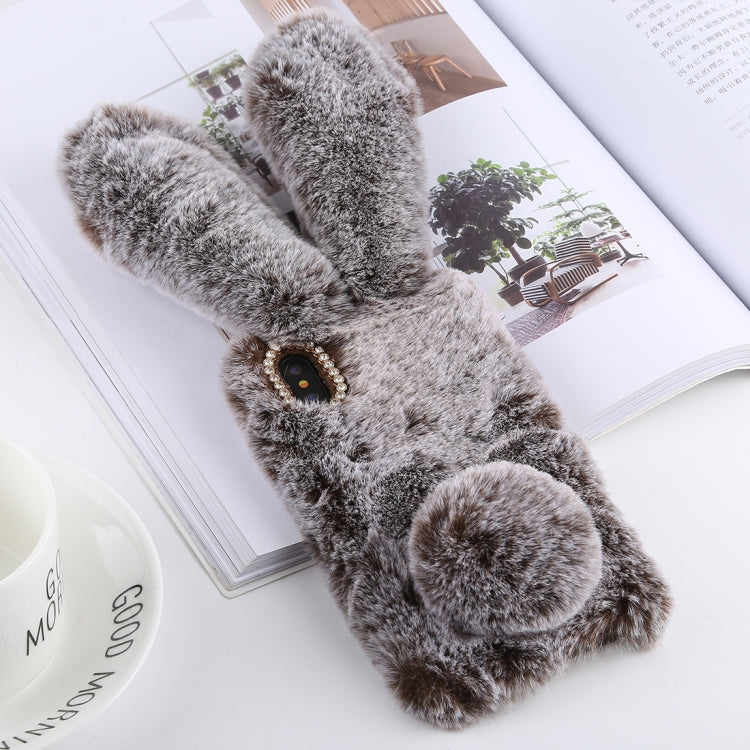For iPhone XS Max Cute Rabbit Ears Style Plush Case