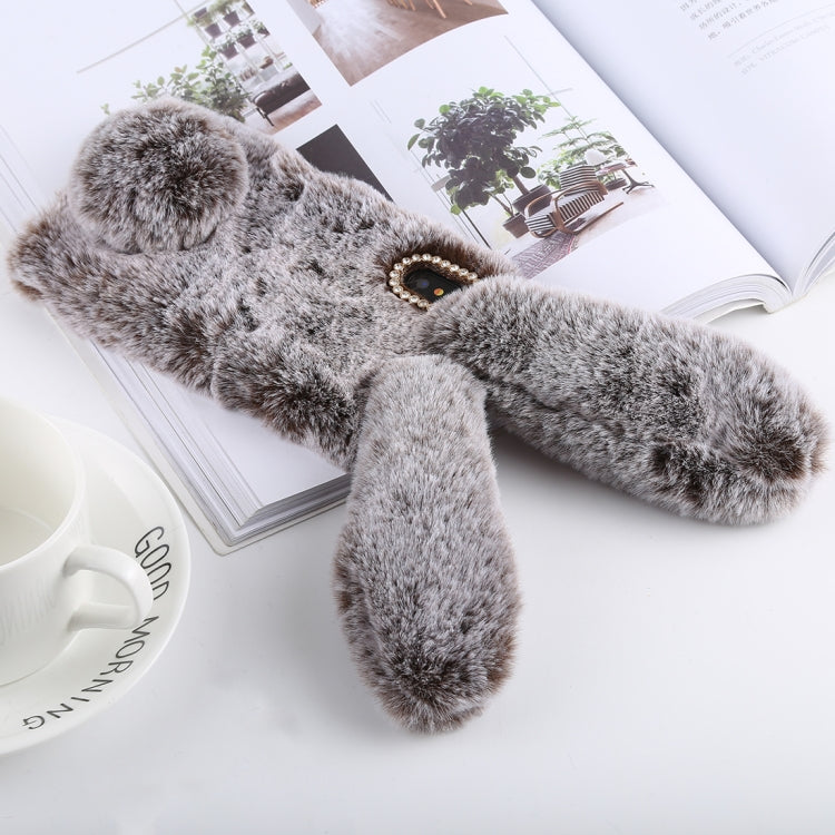 For iPhone XS Max Cute Rabbit Ears Style Plush Case