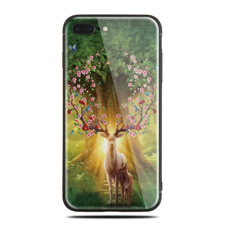 For iPhone XS Max The King of the Forest Elk Pattern Glass Case