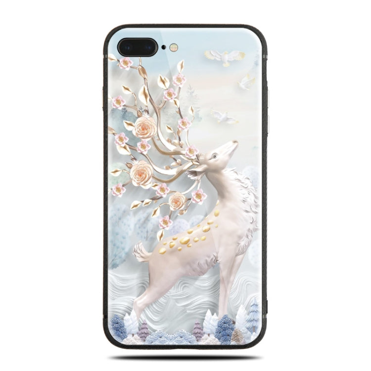 For iPhone XS Max Dream Elk Pattern Glass Case