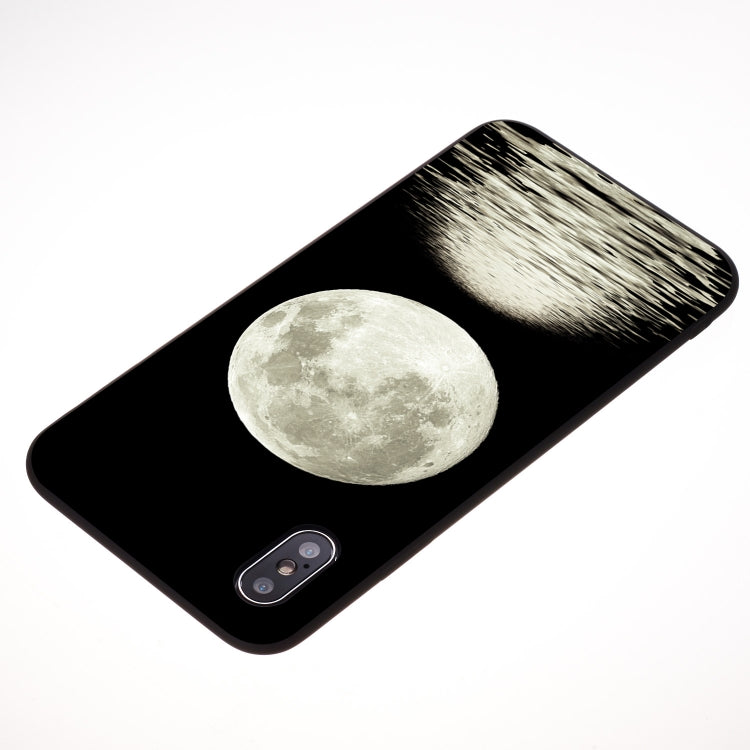 For iPhone XS Max Moon Painted Pattern Soft TPU Case