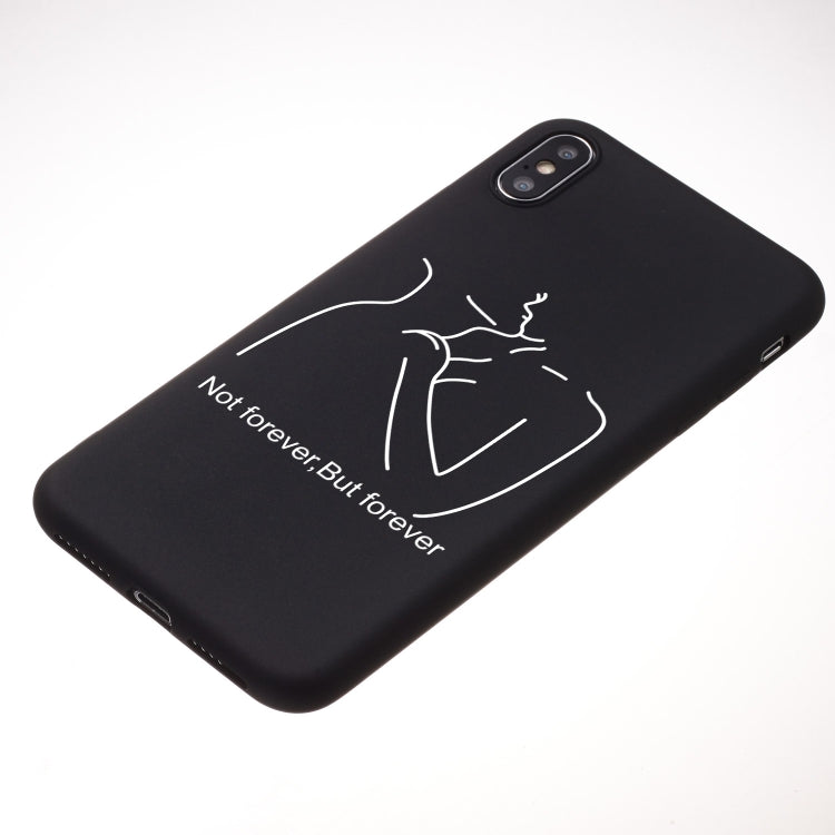For iPhone XS Max Distance Painted Pattern Soft TPU Case