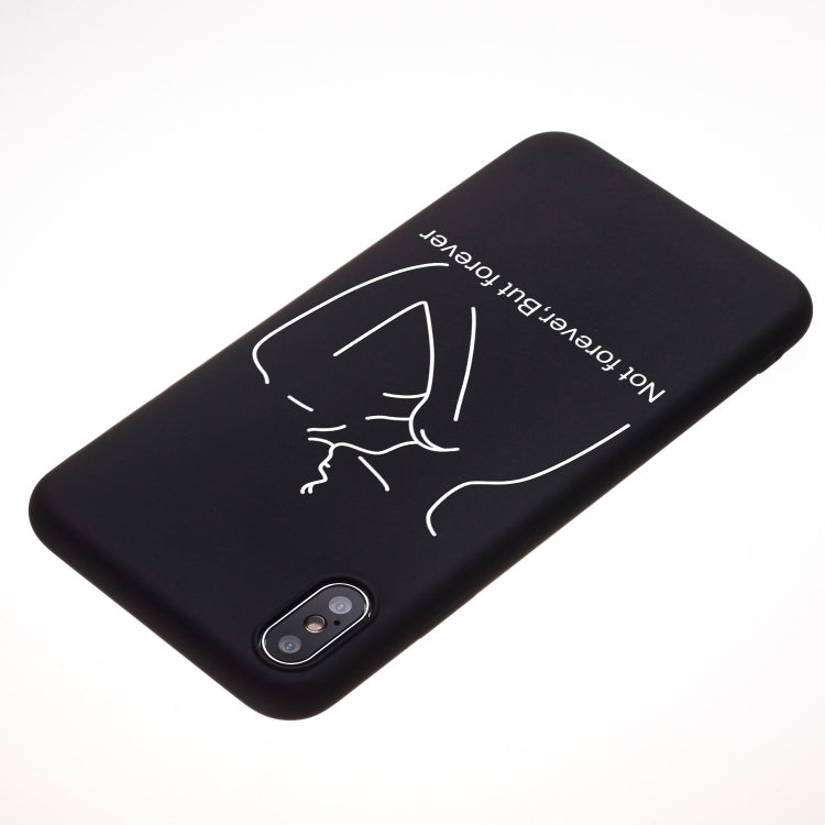 For iPhone XS Max Distance Painted Pattern Soft TPU Case