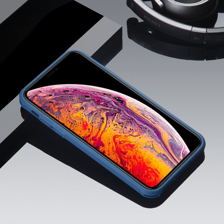 For iPhone XS Max Magnetic Shockproof TPU + PC + PU Leather Pasted Case