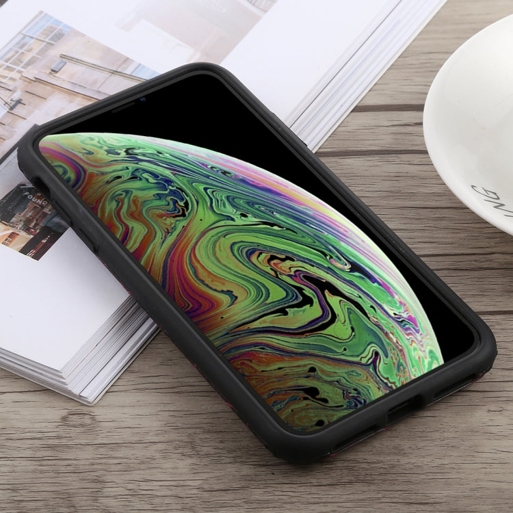 For iPhone XS Max Travel Box Shape Painted Marble Protective TPU + PC Case