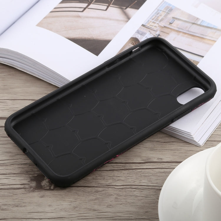 For iPhone XS Max Travel Box Shape Painted Marble Protective TPU + PC Case