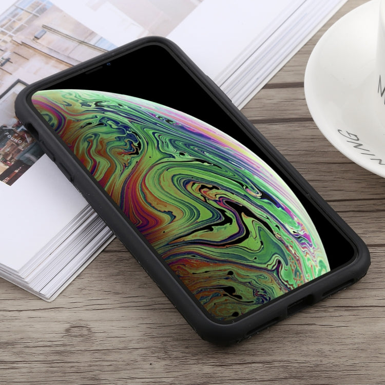 For iPhone XS Max Travel Box Shape Painted Marble Protective TPU + PC Case