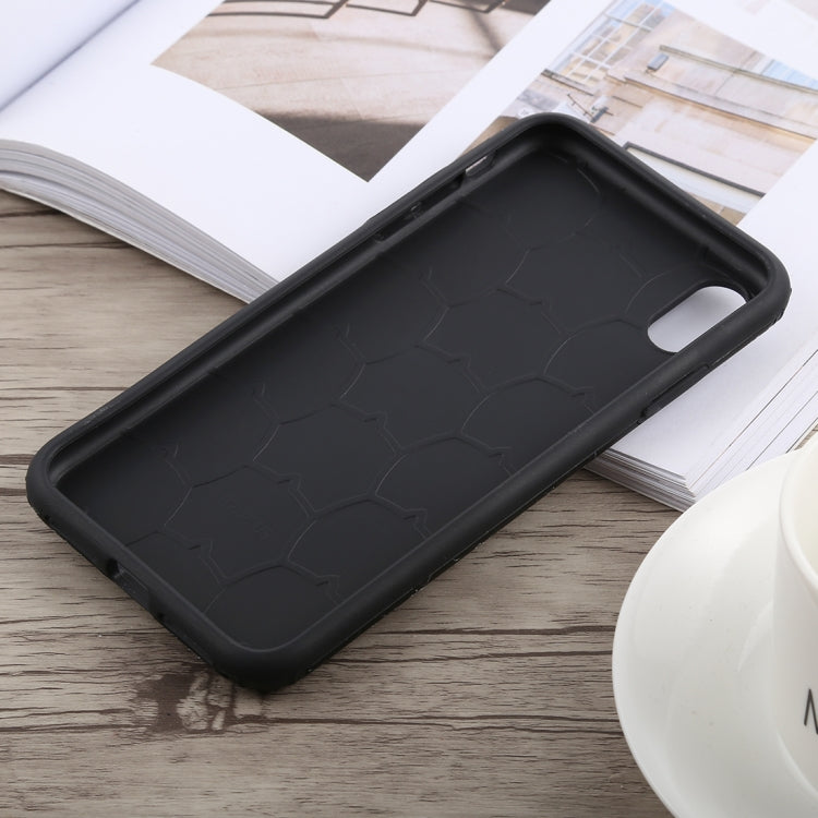 For iPhone XS Max Travel Box Shape Painted Marble Protective TPU + PC Case