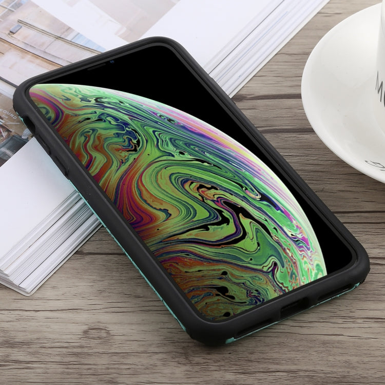 For iPhone XS Max Travel Box Shape Painted Marble Protective TPU + PC Case