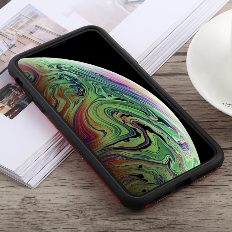 For iPhone XS Max Travel Box Shape Painted Marble Protective TPU + PC Case