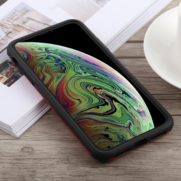 For iPhone XS Max Travel Box Shape Painted Marble Protective TPU + PC Case