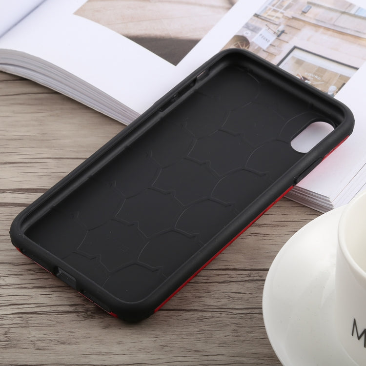 For iPhone XS Max Travel Box Shape Painted Marble Protective TPU + PC Case