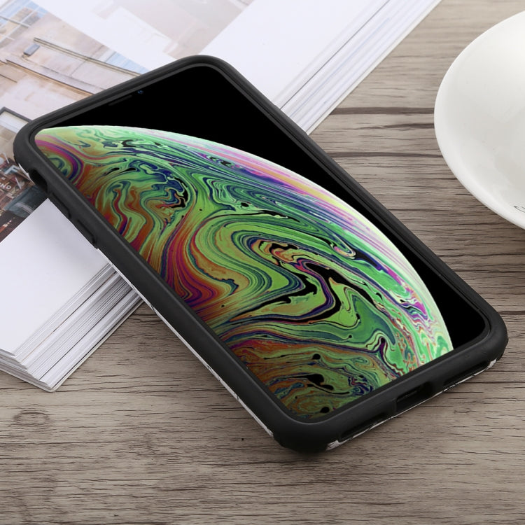 For iPhone XS Max Travel Box Shape Painted Marble Protective TPU + PC Case