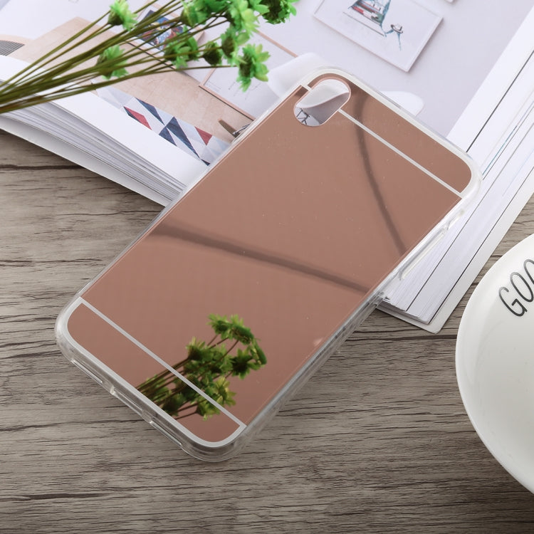 For iPhone XS Max Acrylic + TPU Electroplating Mirror Case