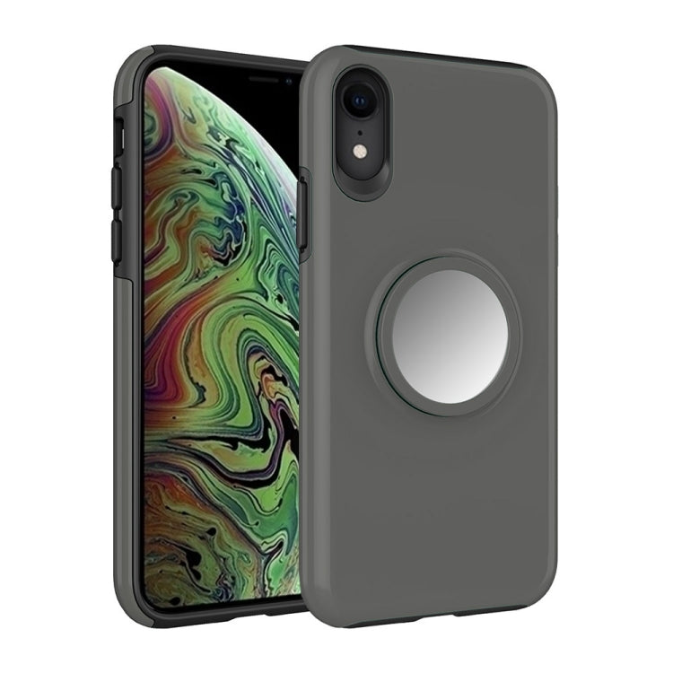 For iPhone XS Max Shockproof Airbag Mirror Case with Magnetic Holder