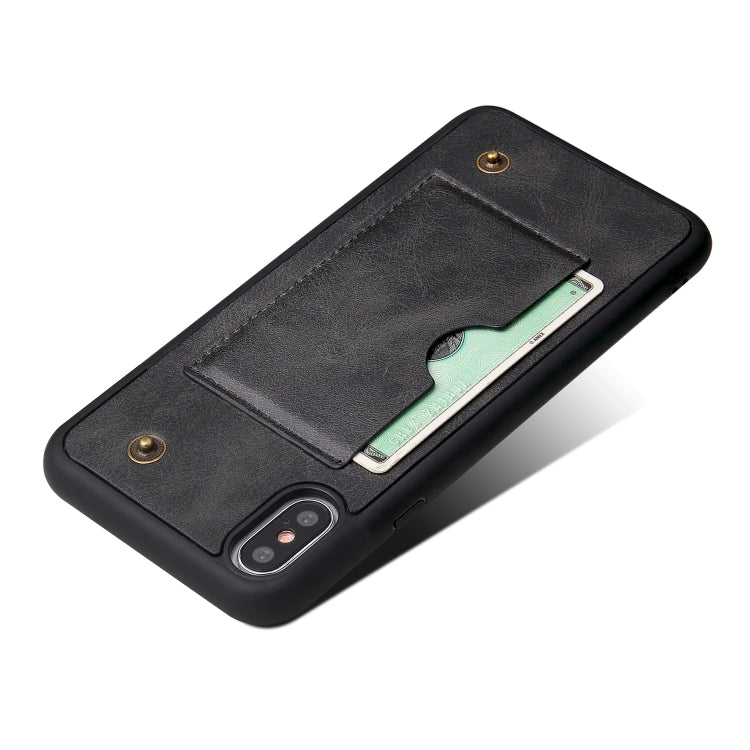 For iPhone XS Max Cowhide Texture Magnetic Absorption Detachable Horizontal Flip Leather Case with Holder & Card Slots & Wallet