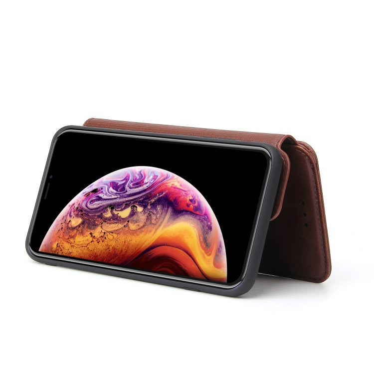 For iPhone XS Max Cowhide Texture Magnetic Absorption Detachable Horizontal Flip Leather Case with Holder & Card Slots & Wallet