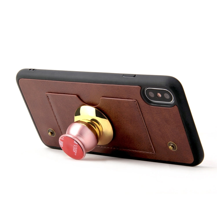 For iPhone XS Max Cowhide Texture Magnetic Absorption Detachable Horizontal Flip Leather Case with Holder & Card Slots & Wallet