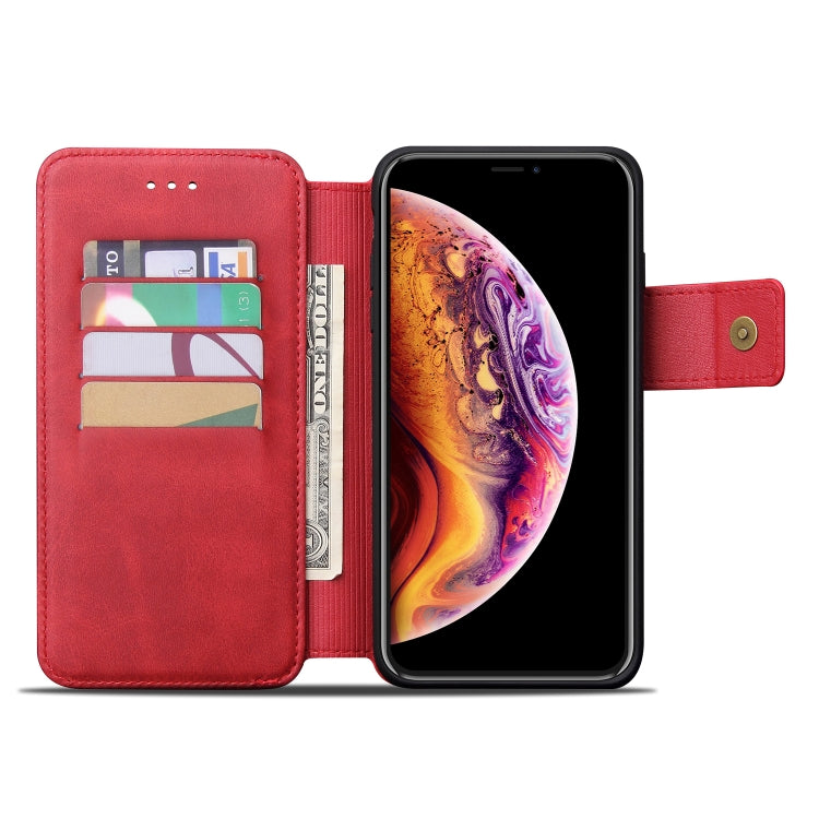 For iPhone XS Max Cowhide Texture Magnetic Absorption Detachable Horizontal Flip Leather Case with Holder & Card Slots & Wallet