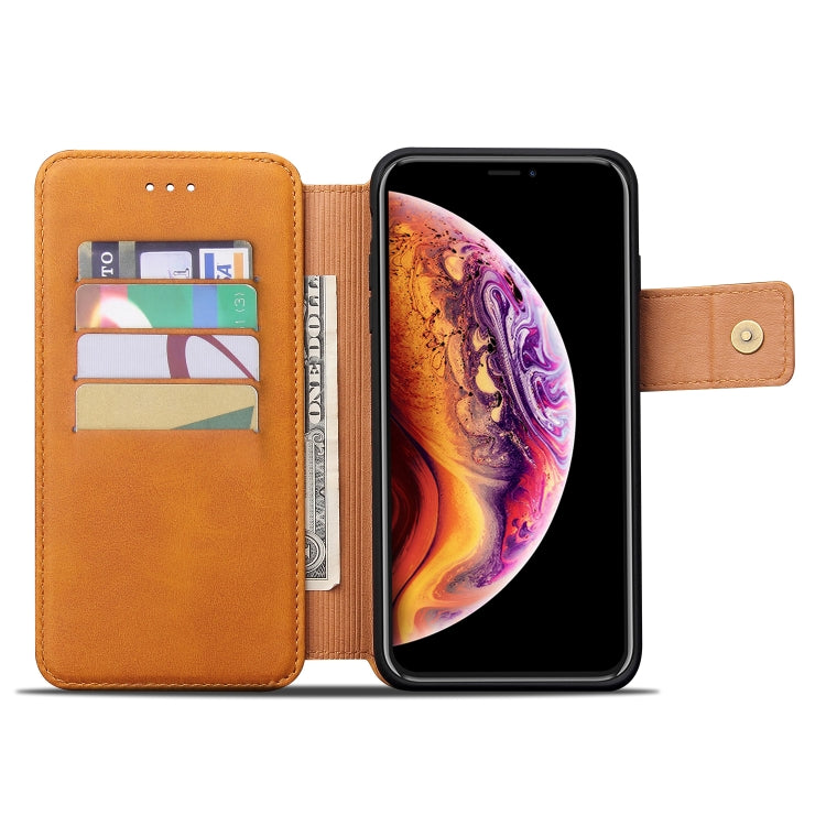 For iPhone XS Max Cowhide Texture Magnetic Absorption Detachable Horizontal Flip Leather Case with Holder & Card Slots & Wallet