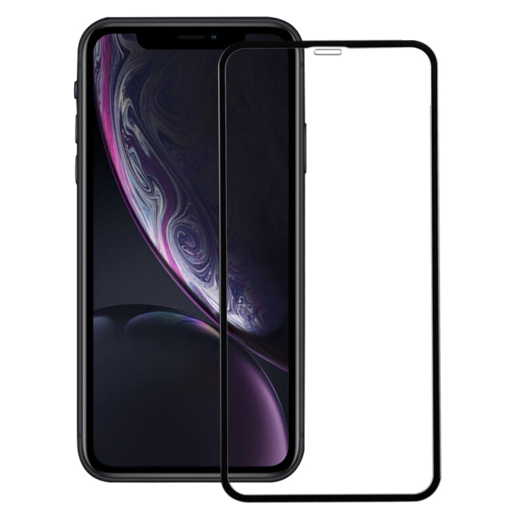 50 PCS Full Screen Carbon Fiber Soft Edges Tempered Glass Film for iPhone 11 Pro Max / XS Max (Black)
