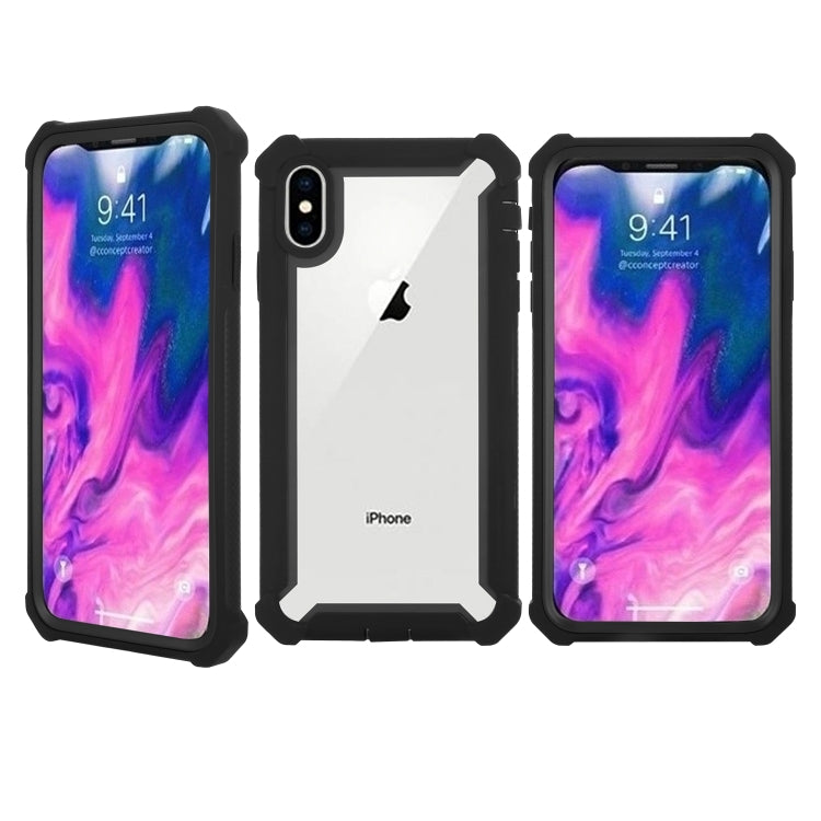 For iPhone XS Max Four-corner Shockproof All-inclusive Transparent Space Case