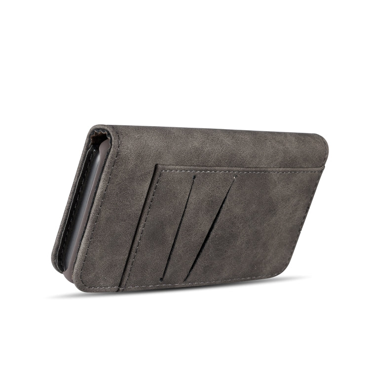 For iPhone XS Max Magnetic Absorption Detachable Retro Style Horizontal Flip Leather Case with Card Slots & Wallet