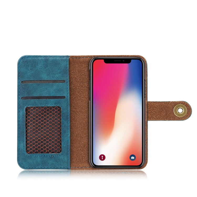For iPhone XS Max Magnetic Absorption Detachable Retro Style Horizontal Flip Leather Case with Card Slots & Wallet