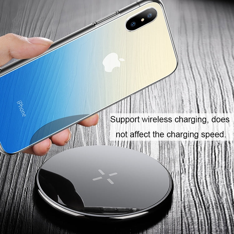 For iPhone XS Max CAFELE Gradient Color Glass Case