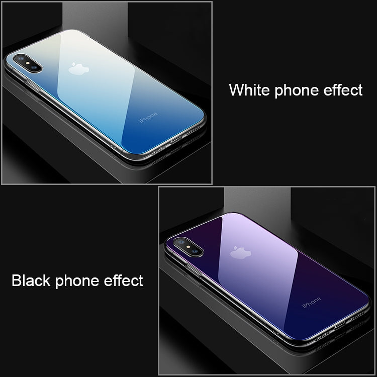 For iPhone XS Max CAFELE Gradient Color Glass Case