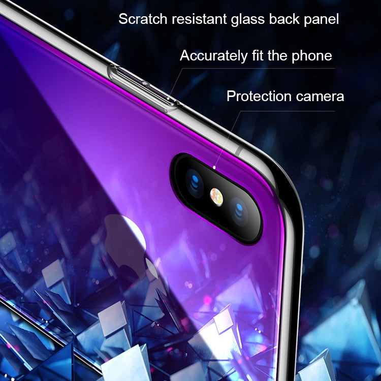 For iPhone XS Max CAFELE Gradient Color Glass Case