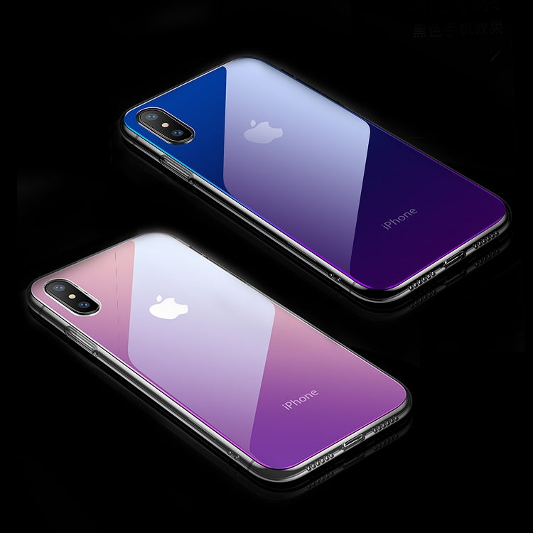 For iPhone XS Max CAFELE Gradient Color Glass Case