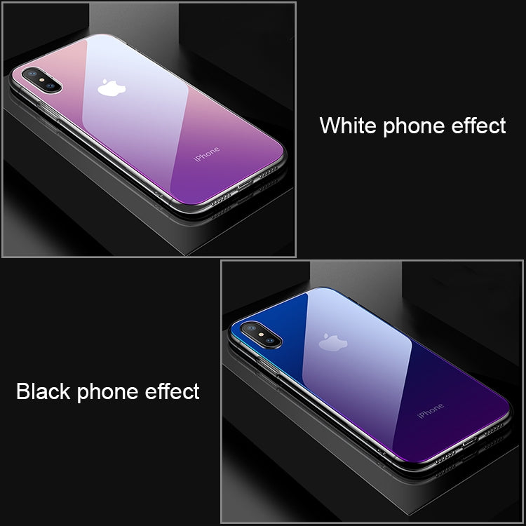 For iPhone XS Max CAFELE Gradient Color Glass Case