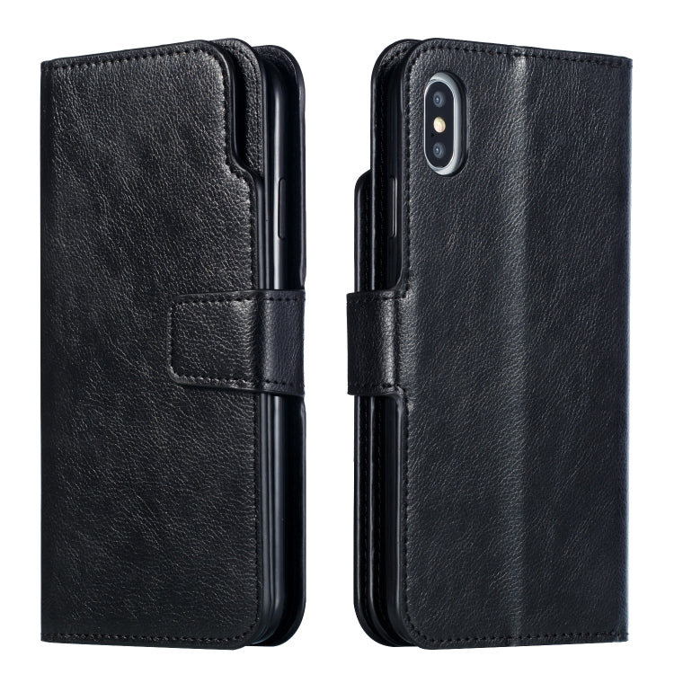 For iPhone XS Max Crazy Horse Texture Horizontal Flip Leather Case with Card Slots & Wallet & Photo Frame