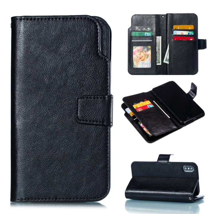 For iPhone XS Max Crazy Horse Texture Horizontal Flip Leather Case with Card Slots & Wallet & Photo Frame