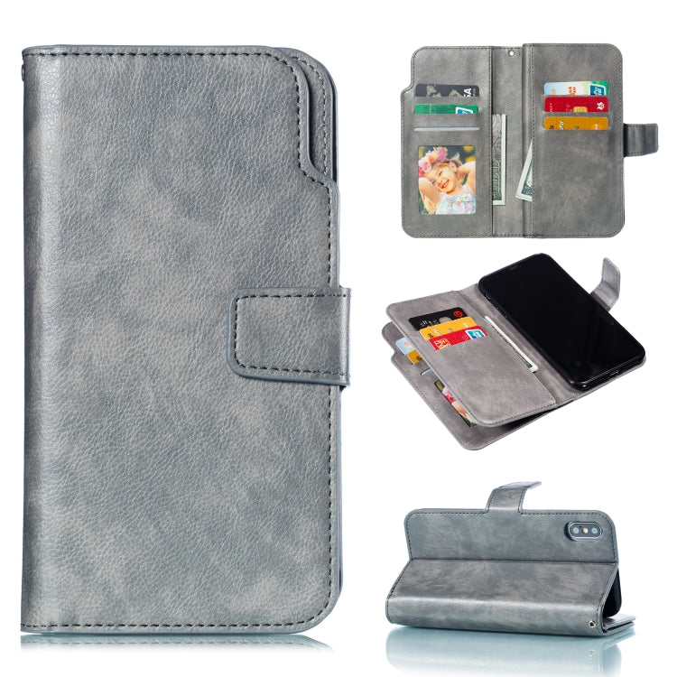 For iPhone XS Max Crazy Horse Texture Horizontal Flip Leather Case with Card Slots & Wallet & Photo Frame