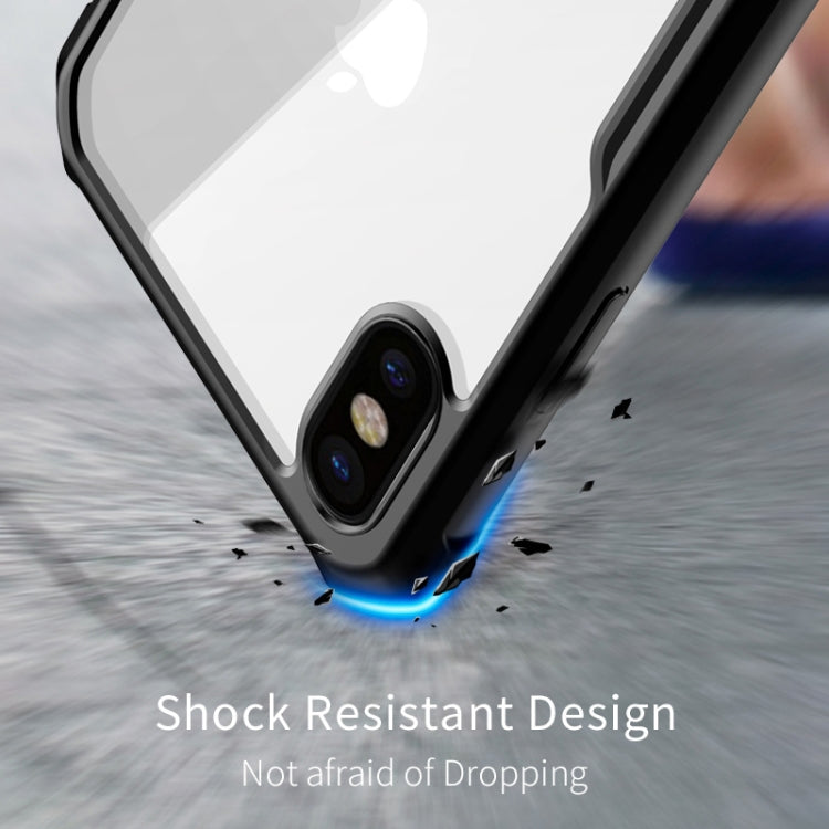For iPhone XS Max XUNDD Beetle Series Shockproof Transparent TPU Protective Case (Purple)