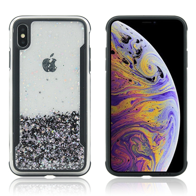 For iPhone XS Max Carbon Gold Glitter Powder Case