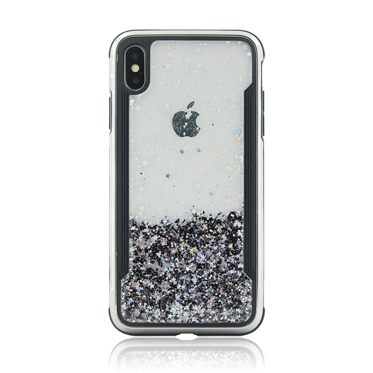 For iPhone XS Max Carbon Gold Glitter Powder Case