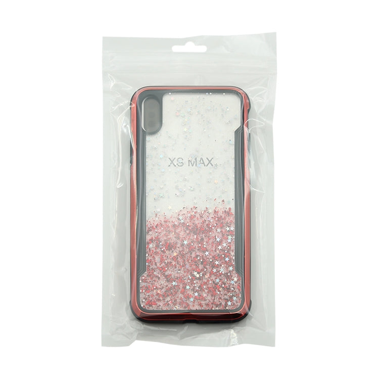 For iPhone XS Max Carbon Gold Glitter Powder Case