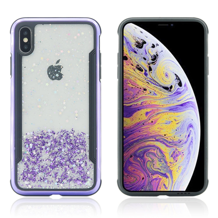 For iPhone XS Max Carbon Gold Glitter Powder Case