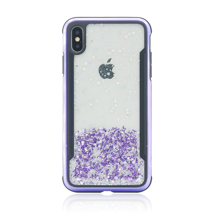 For iPhone XS Max Carbon Gold Glitter Powder Case