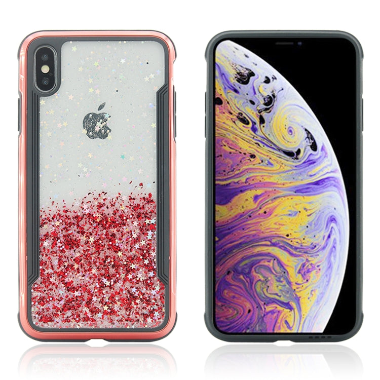 For iPhone XS Max Carbon Gold Glitter Powder Case